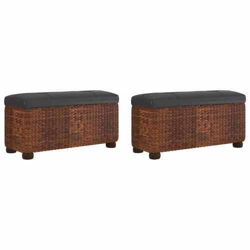 2PCS Storage Benches with cuship for Living Room Room Entryway Storage Ottoman for Blankets, Storage Toys rtan Woven - vue 6 sur 7