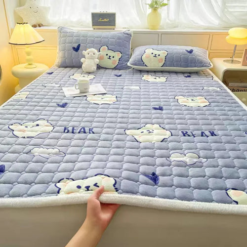 surmatelas en velours chaud épais pour un confort optimal - vue 8 sur 15