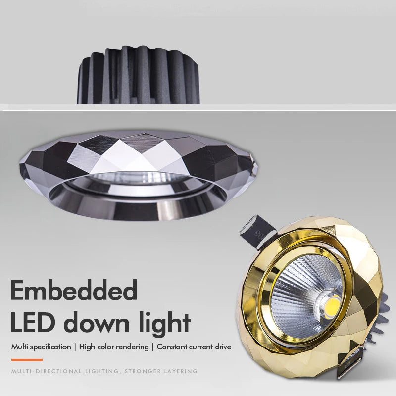 spot encastré led dimmable en aluminium épais pour intérieur - vue 4 sur 12