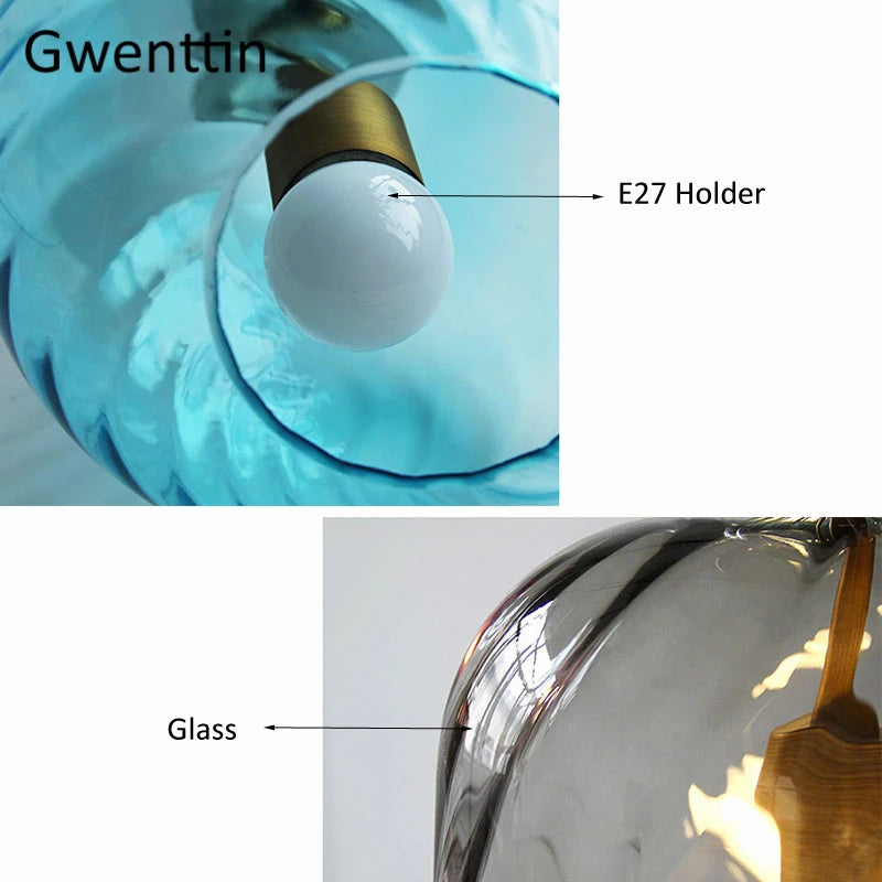 suspension en verre moderne pour décoration intérieure et luminaires - vue 7 sur 11
