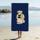 Serviette de plage légère séchage rapide oursons anime