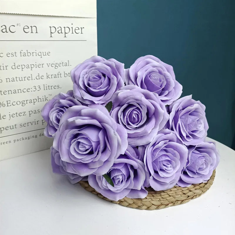 bouquet de roses artificielles pour mariage et décoration intérieure - vue 11 sur 30