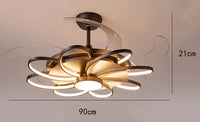 Plafonnier LED moderne avec ventilateur de plafond sans pales