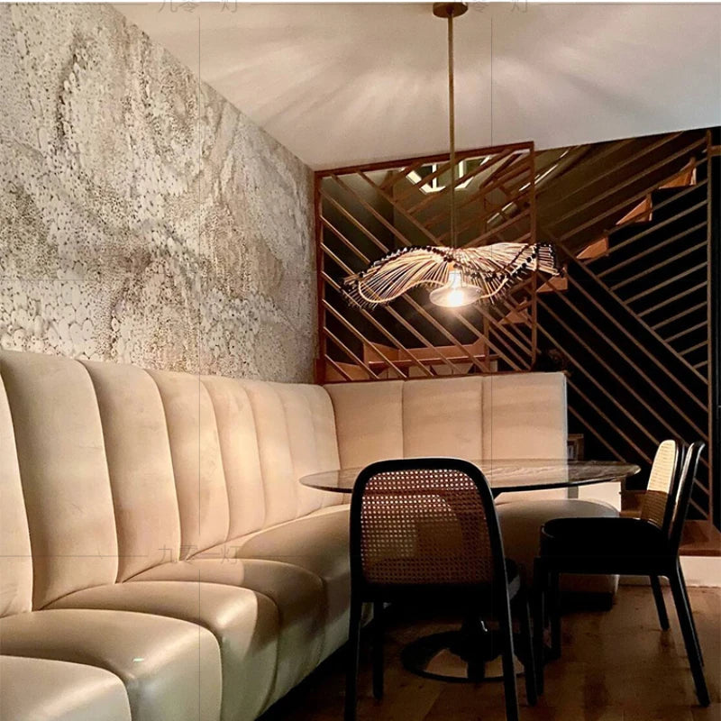 Suspension design en rotin style chinois apaisant - vue 6 sur 6
