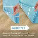 Serviette de plage turque rayée pompons séchage rapide