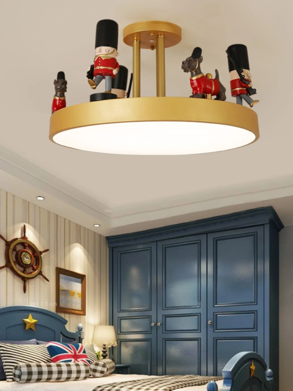 plafonnier créatif soldat américain britannique protection des yeux minimaliste - vue 4 sur 7
