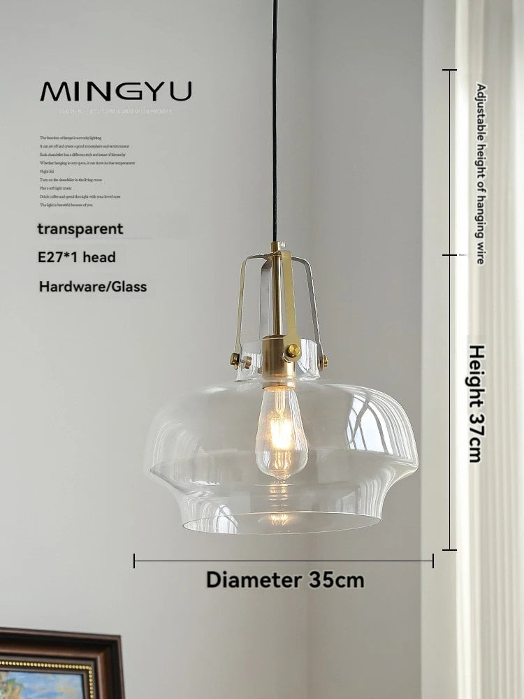 Nordische Pendelleuchte aus Glas mit moderner LED-Beleuchtung