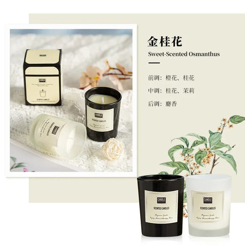bougie aromathérapie parfumée plantes européennes pour air pur et décoratif