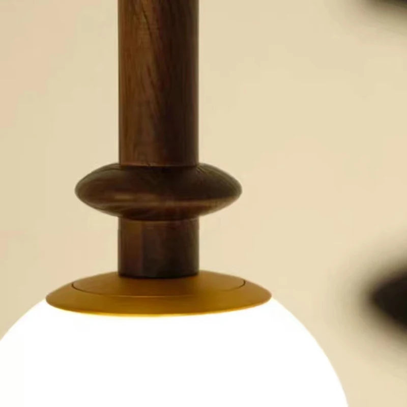 suspension nordique en verre blanc pour décoration intérieure - vue 6 sur 8