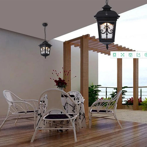 Wetterfeste Pendelleuchte für Garten, Balkon und Weg - vue 4 sur 6