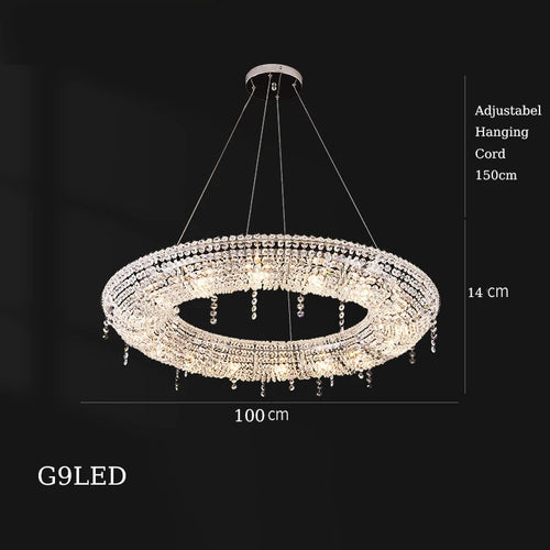 lustre en cristal décoratif pour éclairage intérieur élégant - vue 13 sur 15