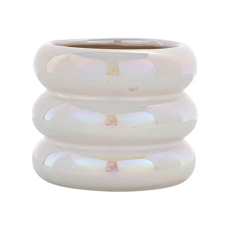 pots de fleurs en céramique géométriques pour décoration de jardin - vue 15 sur 15