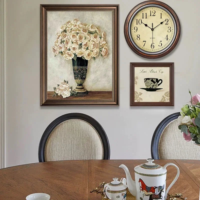 horloge murale rétro nordique silencieuse pour intérieur élégant - vue 4 sur 15