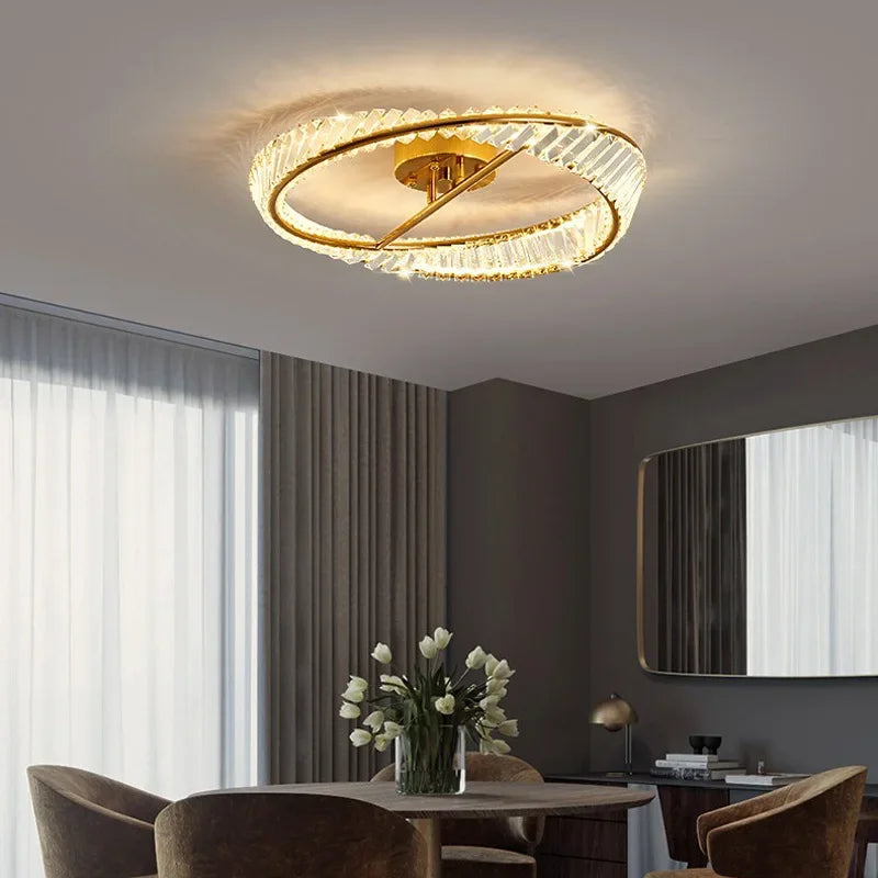 Plafonnier de luxe en cristal led pour intérieur - vue 6 sur 8