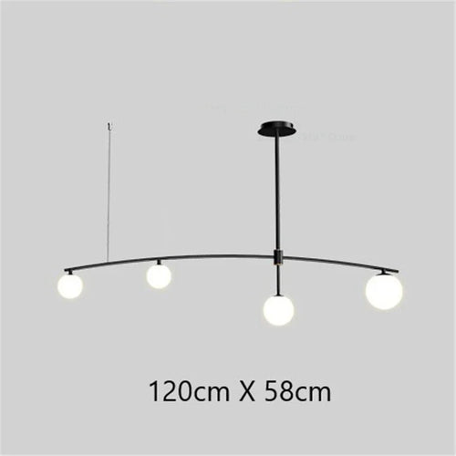 lustre led moderne youlaike en verre pour salon cuisine - vue 13 sur 12