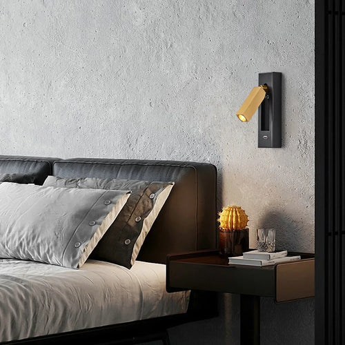 applique murale moderne avec chargeur usb et projecteur rotatif led - vue 6 sur 23