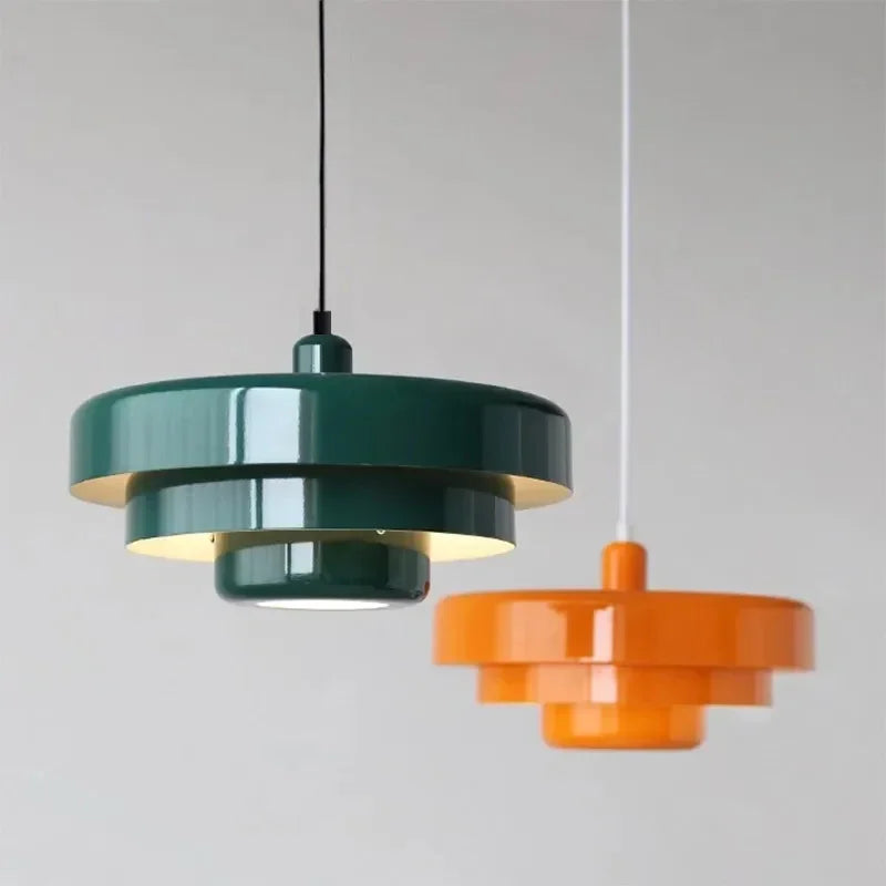 suspension led macaron en acier au carbone aluminium illuminations - vue 6 sur 12
