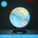 globe terrestre lumineux avec carte du monde éducative