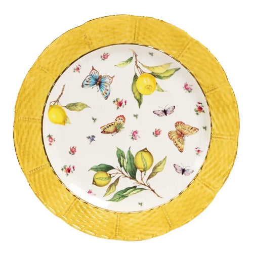 Assiette bol en céramique motif citron style européen