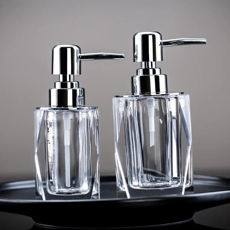 distributeur de savon en verre pour salle de bain créatif et pratique - vue 8 sur 12