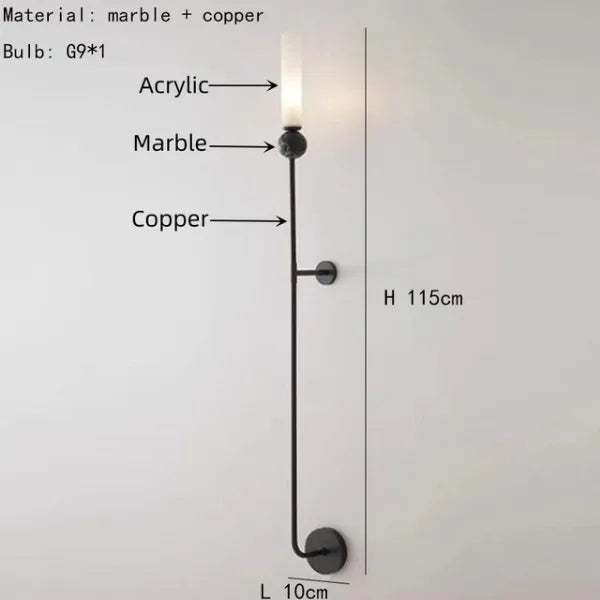 suspension en marbre et cuivre pour éclairage intérieur moderne - vue 13 sur 16