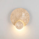applique murale led ronde en pierre naturelle art déco