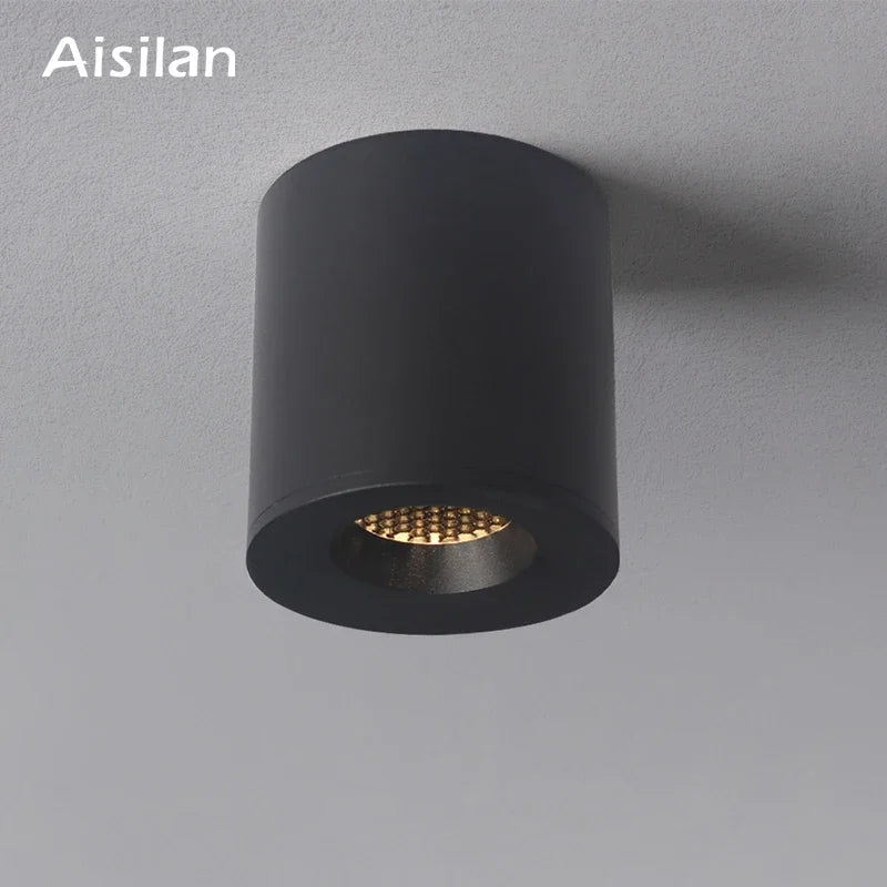 Aisilan Surface Monté Downlight LED COB Puce Super Anti-éblouissement Plafonnier pour Salon Couloir Foyer - vue 4 sur 6