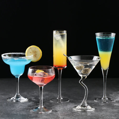 Verre cocktail creatif multi boissons pour fetes bars