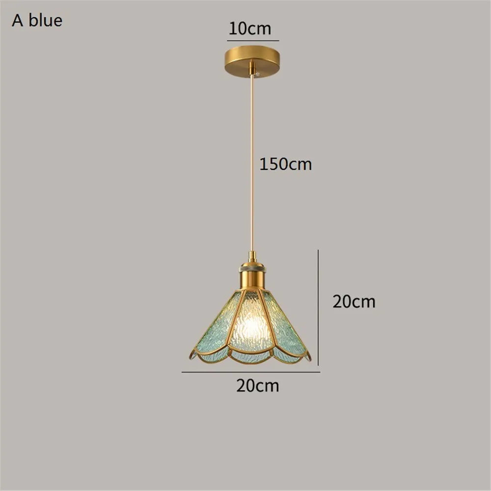 Nordische Vintage-Pendelleuchte aus Messing mit Glas – Dekorative Loftbeleuchtung