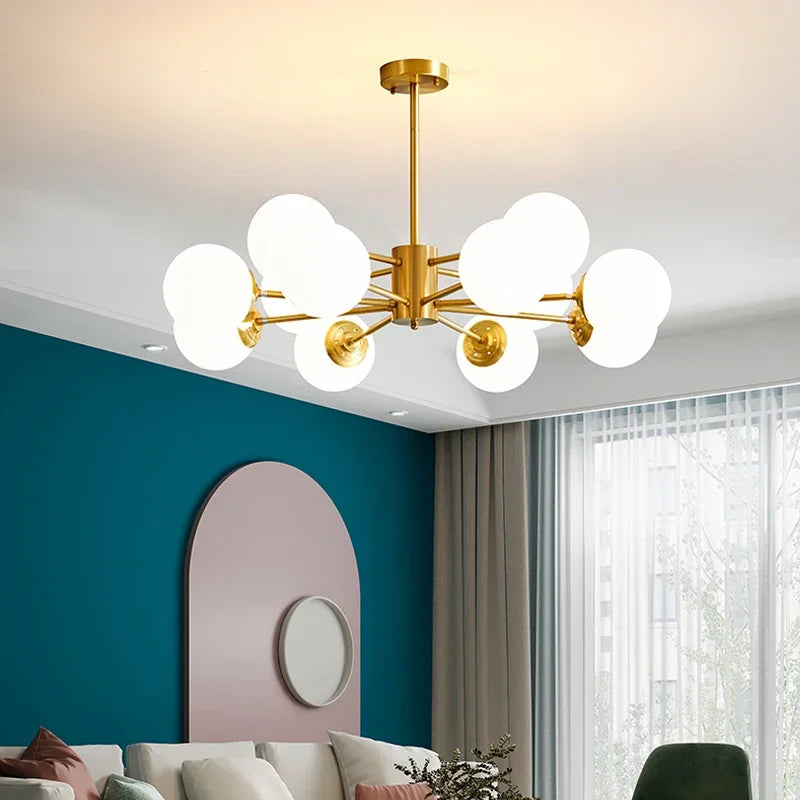 lustre moderne en verre pour intérieur lumineux - vue 6 sur 13