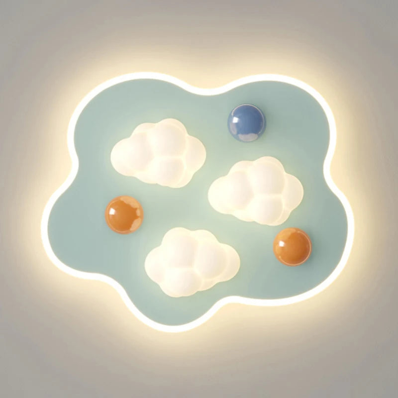 plafonnier nuage style crème pour chambre enfant moderne et chaleureux - vue 7 sur 10