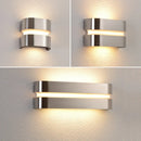 Moderne LED-Außenwandleuchte aus Edelstahl, wasserdicht
