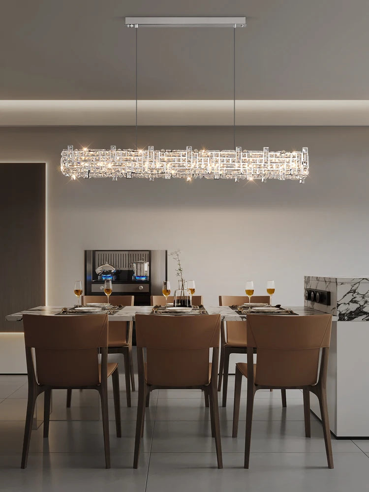 lustre en cristal design pour espace moderne et élégant - vue 4 sur 8