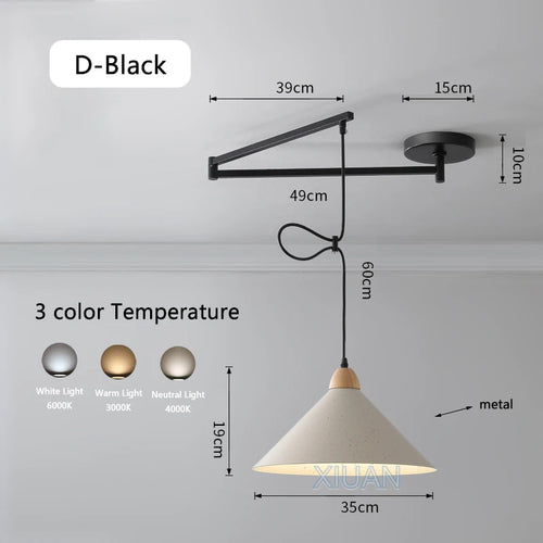 Moderne LED-Pendelleuchte mit schwenkbarem Arm - vue 29 sur 30