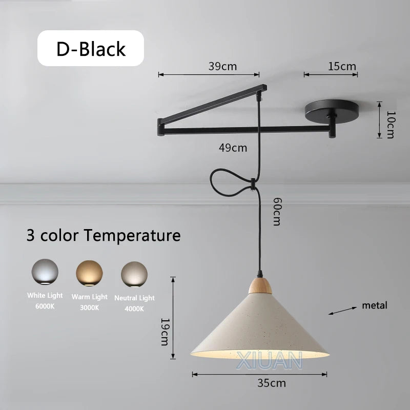 Moderne LED-Pendelleuchte mit schwenkbarem Arm - vue 28 sur 30