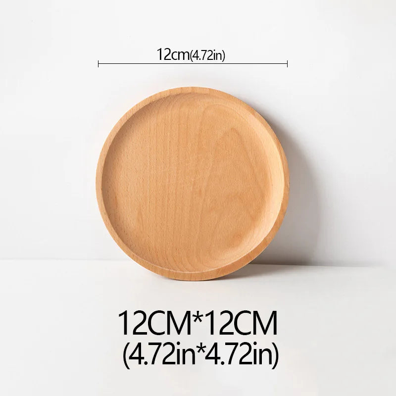Wood Beech Plate Fruit Plate Oval Pallet trays decorative Candy Rectangular Dessert Dinner Tableware Tray, Kitchen Accessories - vue 15 sur 16