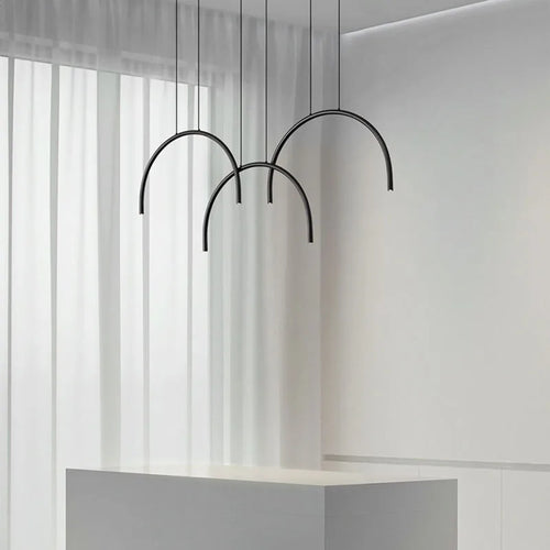 lampe suspendue en laiton noir doré avec led pour bars et restaurants