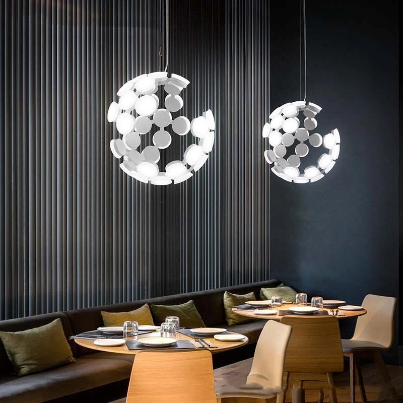 Danish Designer Big Globle Pendant Lamp Modern Suspension Hanging Light for Living Room - vue 7 sur 8