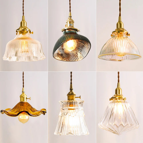 suspension en verre diamant led nordique moderne