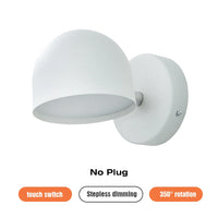 applique murale led avec variateur tactile et prise intégrée