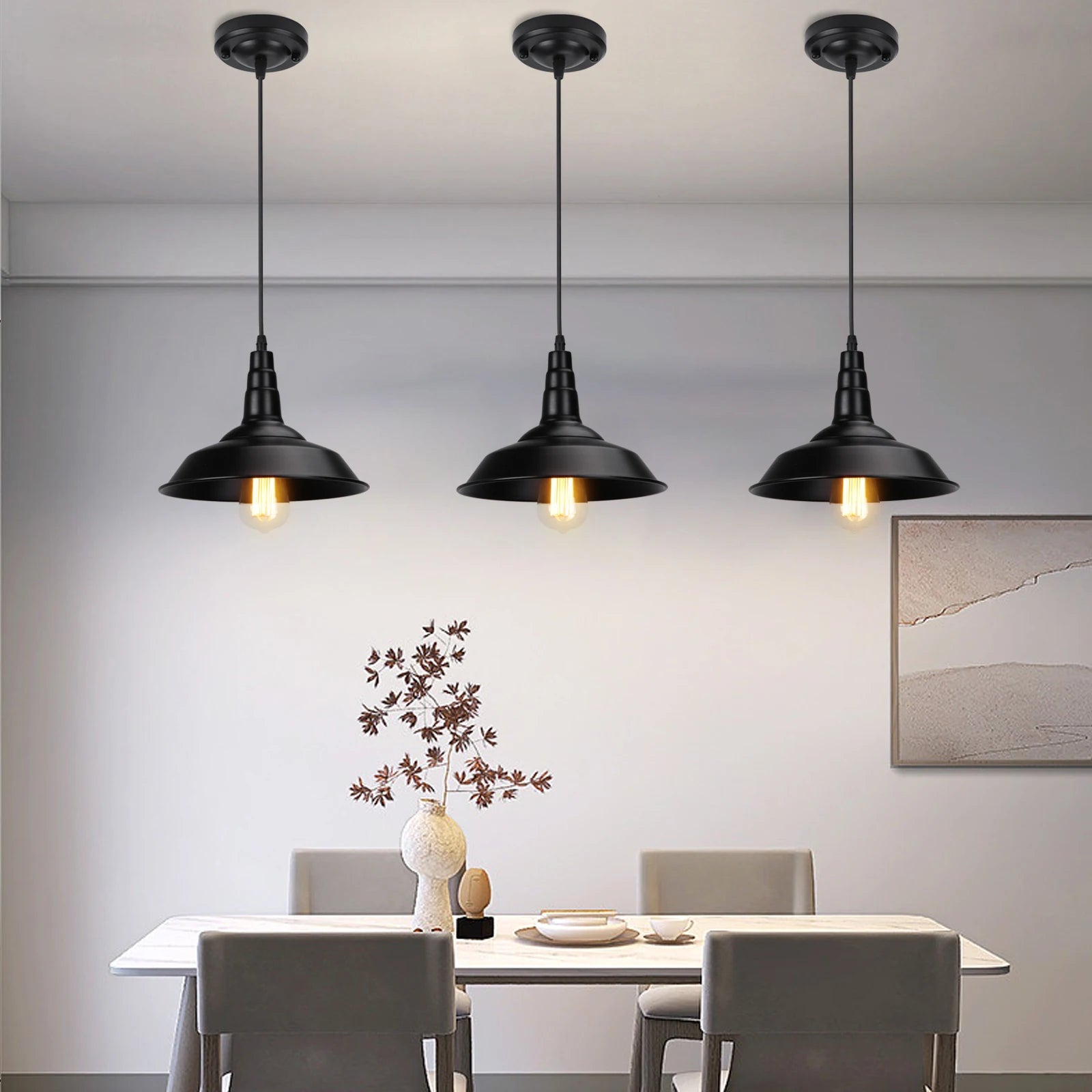 lampes suspendues modernes en aluminium led style industriel - vue 3 sur 21