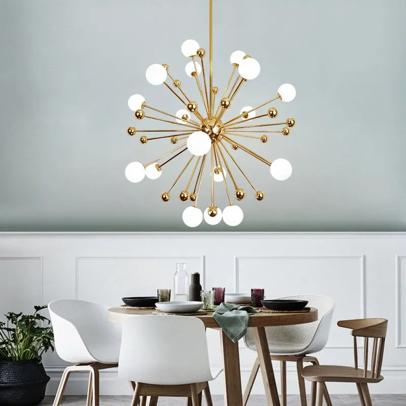 Pendelleuchte Pusteblume aus Glas für moderne Wohnräume - vue 3 sur 8