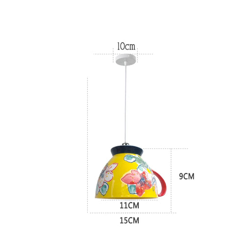 Moderne LED-Pendelleuchte aus Keramik in Teekannenform für die Küche - vue 28 sur 30