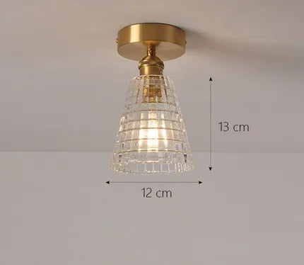 Moderner Glas-Deckenleuchte für innen und außen, lichtstark - vue 17 sur 30