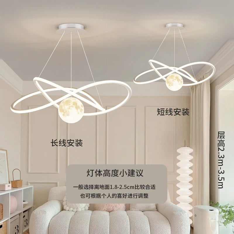 Plafonnier LED suspendu au Design rond - vue 7 sur 19