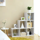 VASAGLE Stair Shelf, Bookcase, Step Shelf, Standing Shelf, with 6 Cubes, Ladder Shelf, Room Divider, Cube Shelf