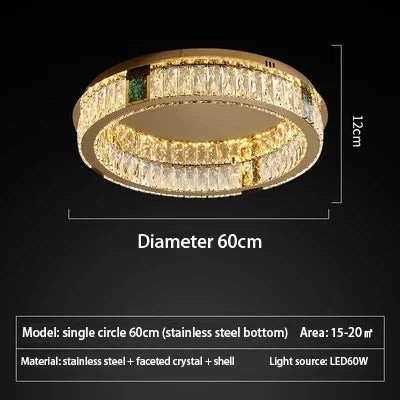 plafonnier en cristal de luxe à led pour décoration intérieure - vue 15 sur 15