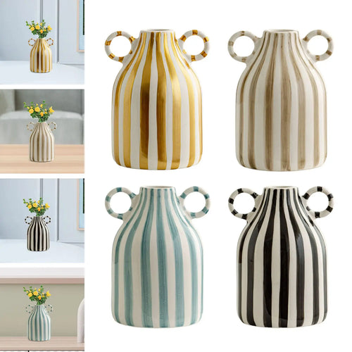 Decorative Flower Vase, Nordic Boho Vase, Small Vase, Home Decor, Porcelain - vue 6 sur 10