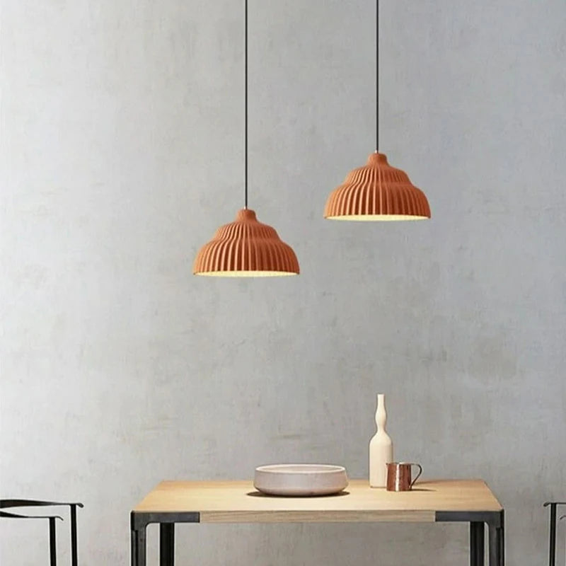 lustre led en forme de gâteau imitation ciment wabi sabi - vue 4 sur 7