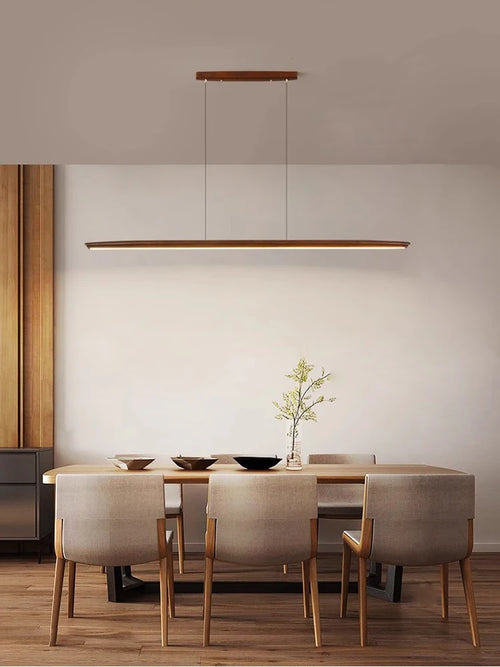 Trendiger Holz-Kronleuchter dimmbar für modernes Interieur - vue 2 sur 15